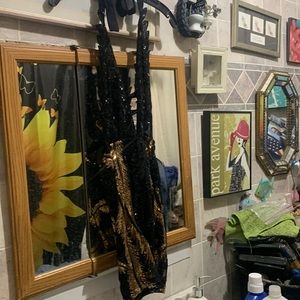 Sequined halter tunic